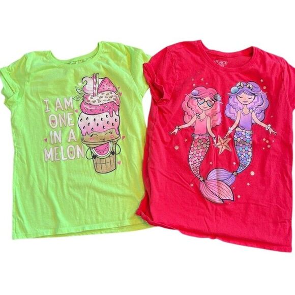 The Children's Place Other - The Children's Place Girls T-Shirts Size L (10/12) Mermaid Watermelon